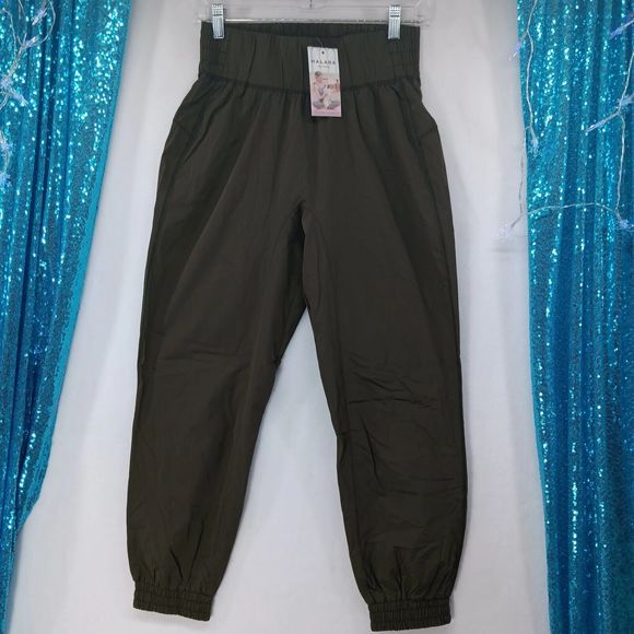 NWT Halara High Elastic Waist Casual Active Jogger Pants SZ SP Icy Bamboo Green - Picture 6 of 15